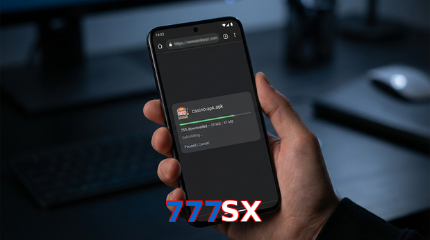 Main screen of 777SX apk page for PK players