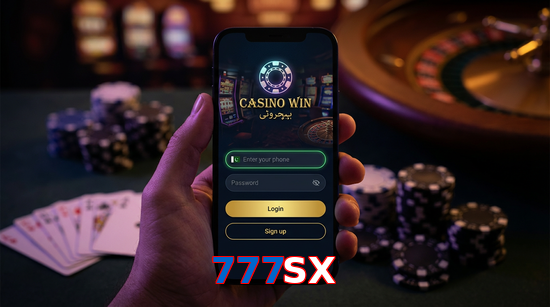 Main screen of 777SX login page for PK players